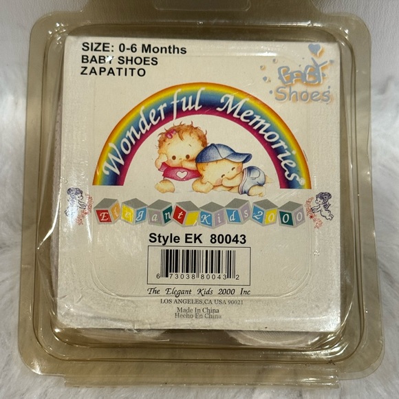 Vintage Baby White/Silver Christening Shoes - Picture 7 of 7